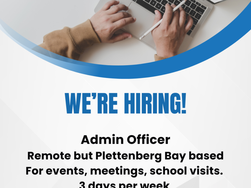We're Hiring - Admin Officer - Permanent 3 Day Week